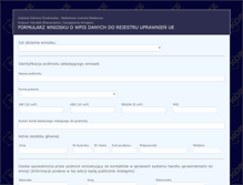 Tablet Screenshot of formularze.kobize.pl